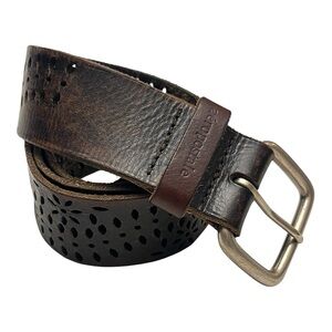 Aeropostale Cutout Leather Belt Brown Style 9098